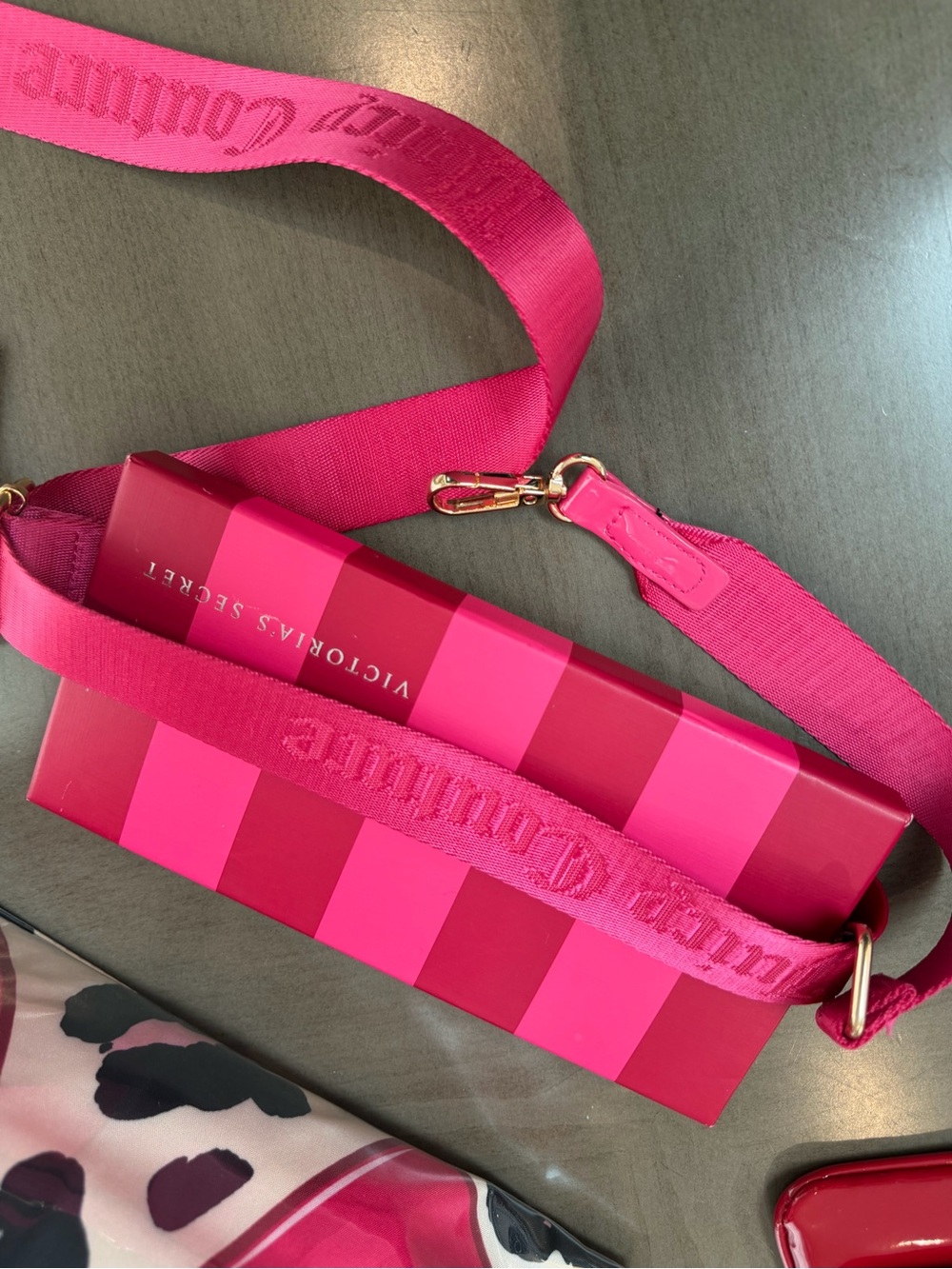 Happy RED/PINK 4FER Viral Tote +Juicy Strap+Vickys Secret Wallet + anthro pouch! - Picture 8 of 14